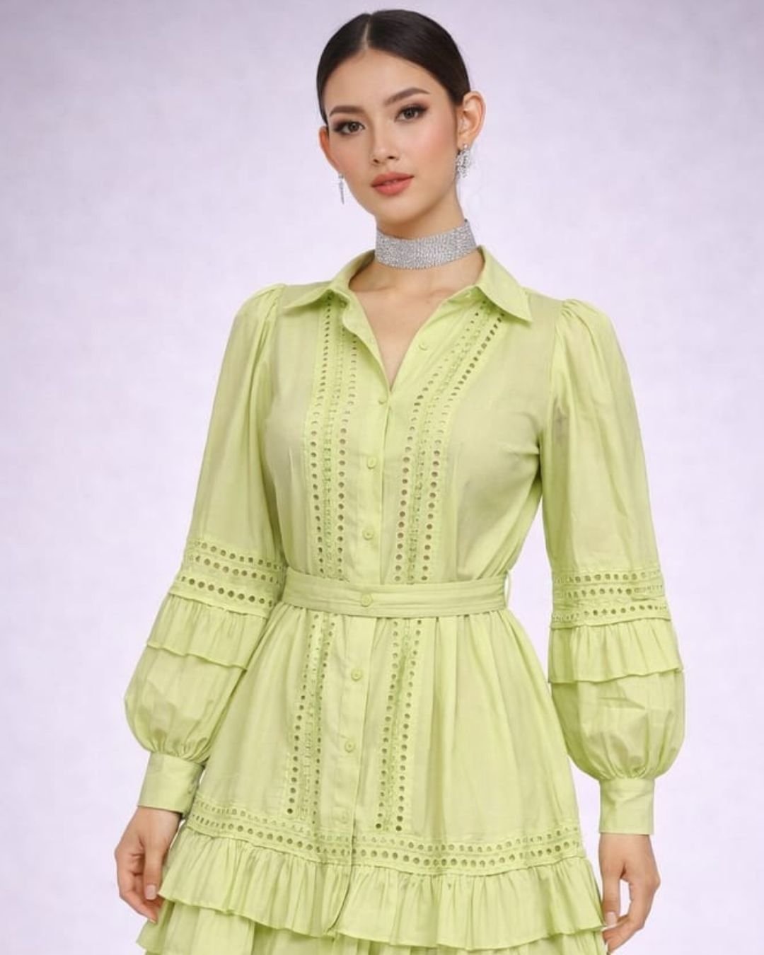 Fresh Laces in Mint Tones Premium Dress