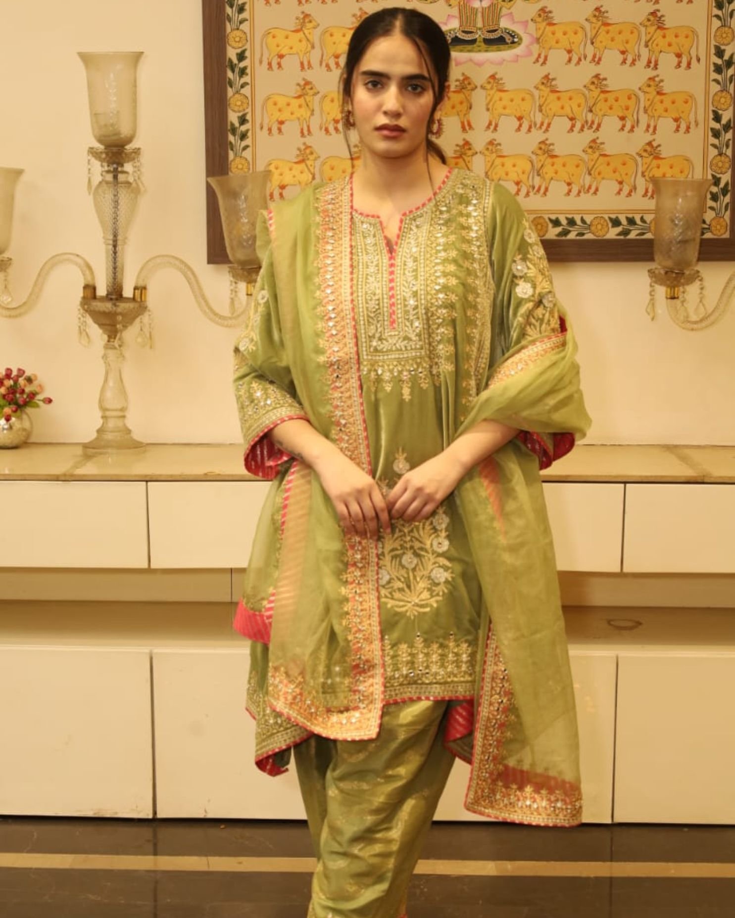 Pastel Green Festive Suit