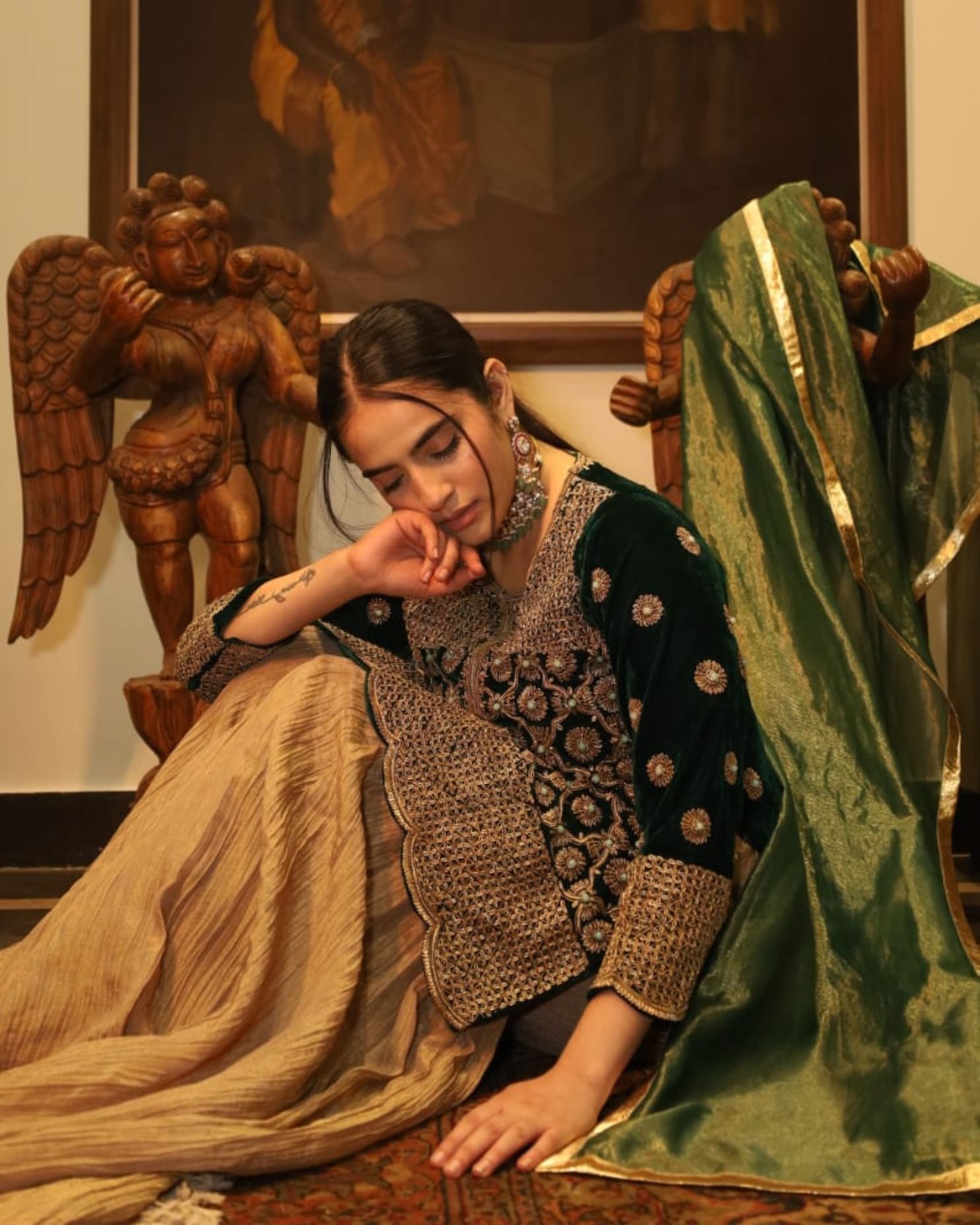 Heritage Olive & Gold Luxe Suit