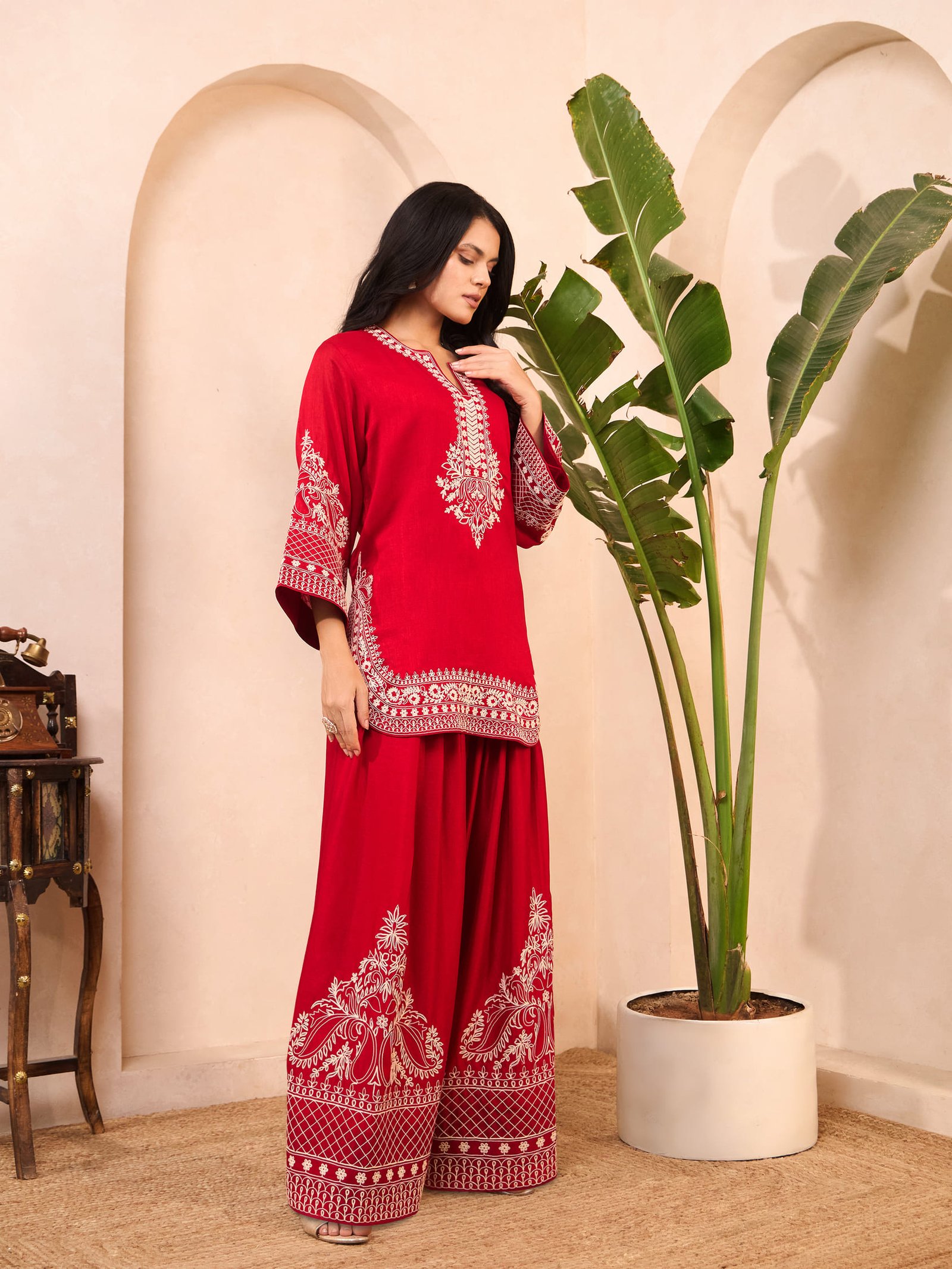 Mehrunisa - Mughal Inspired Elegance | Maroon